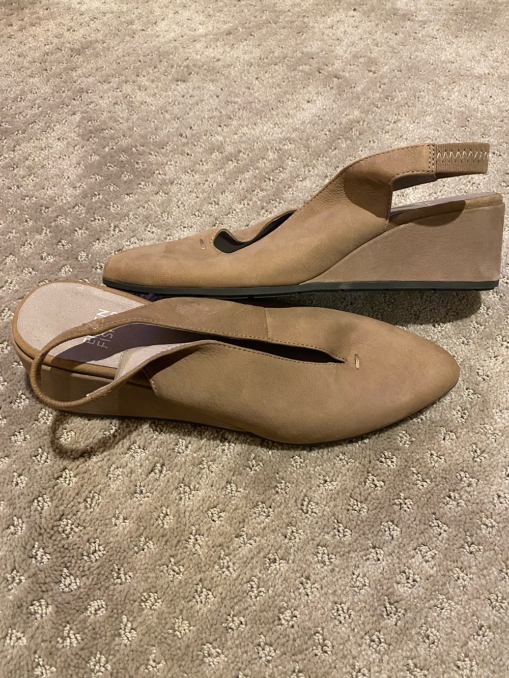 Eileen Fisher Women’s Slingback Wedge Sandals in Tan Size 6